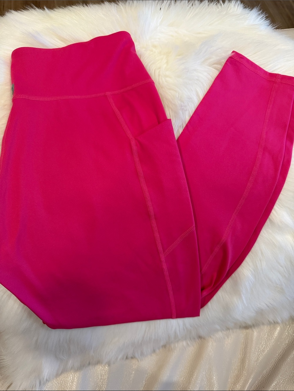 Figs shocking pink leggings